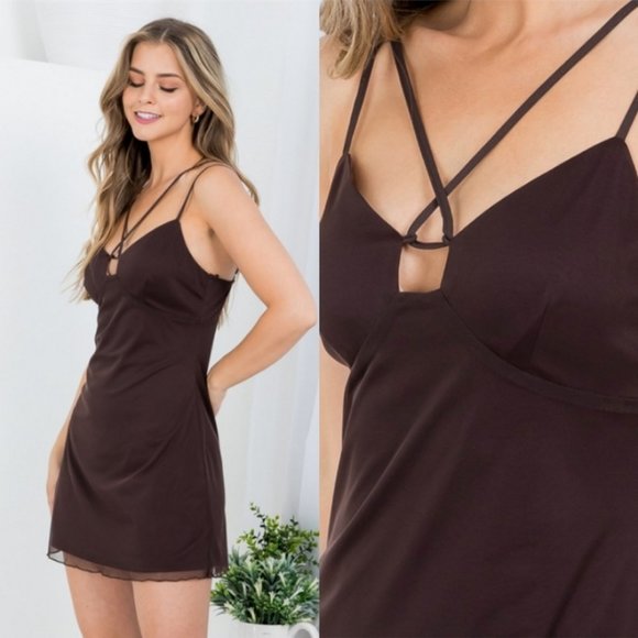 68821  Strappy Mini Dress - Picture 4 of 4